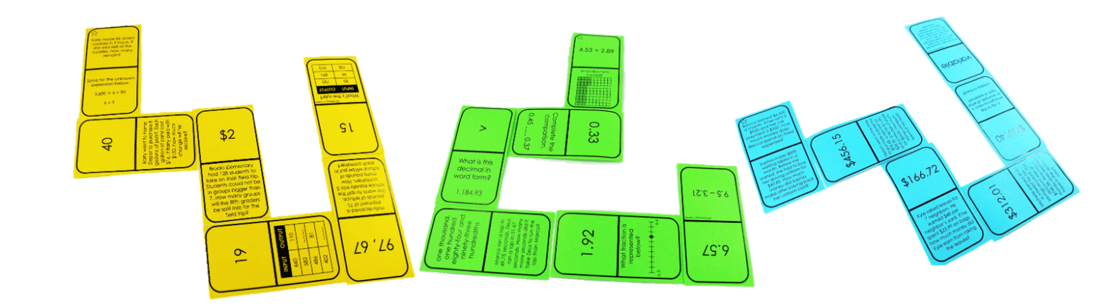 math centers dominoes