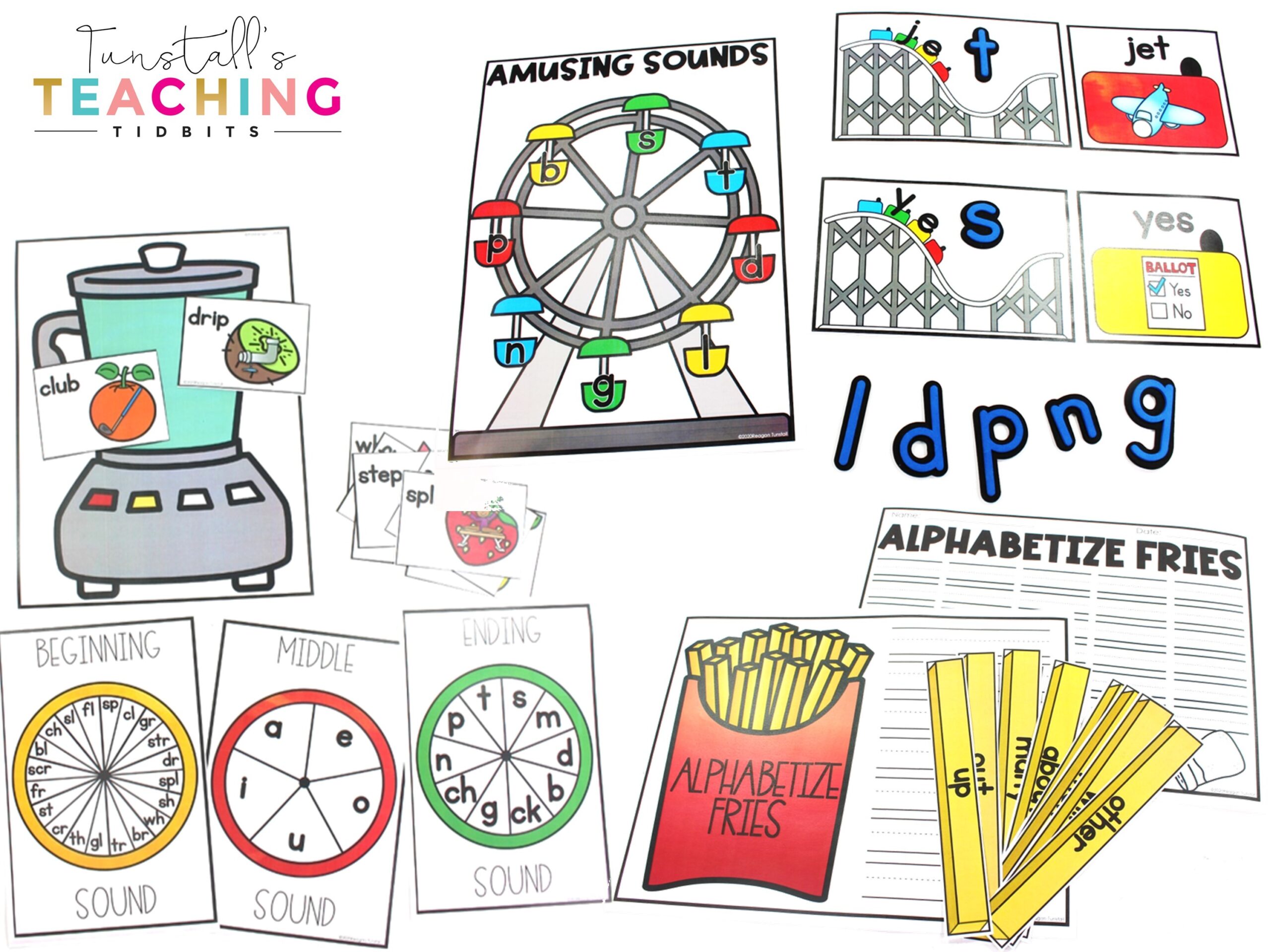 ELA stations by standard literacy K-2 phonics activities