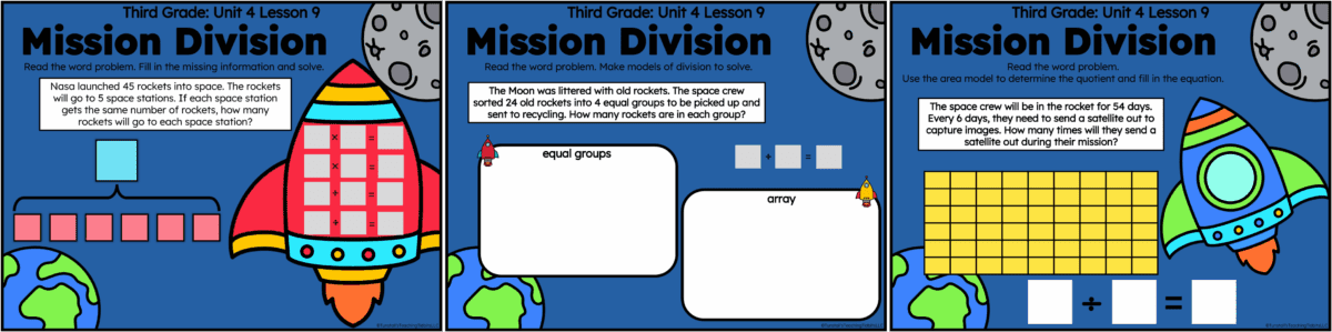 Multiplication and Division interactive math slides