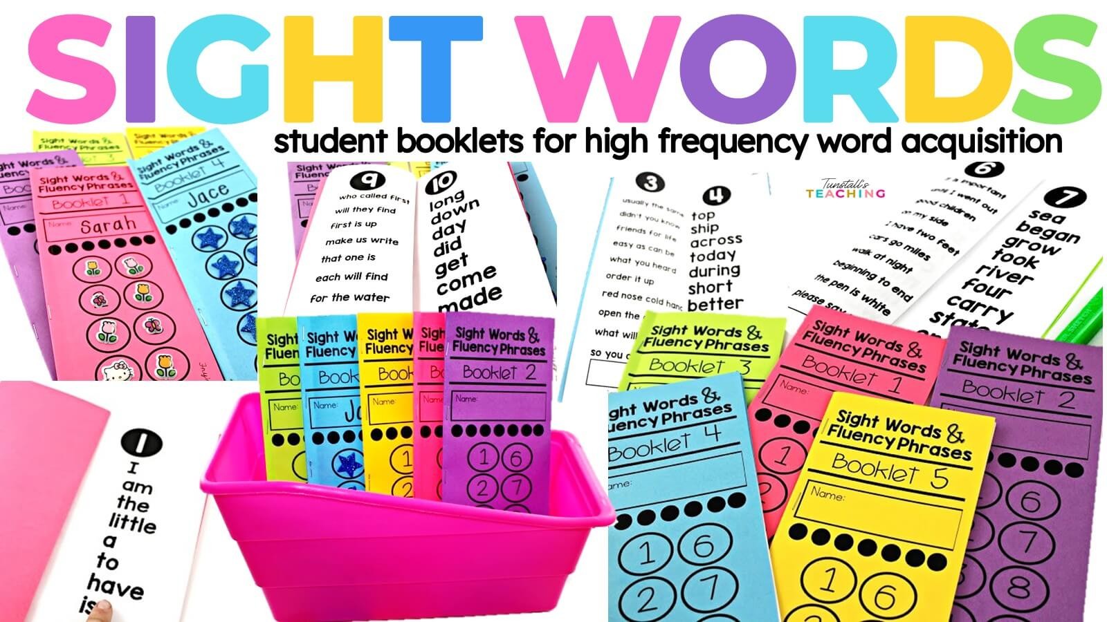 sight word booklets fluency phrases Student books for high-frequency words