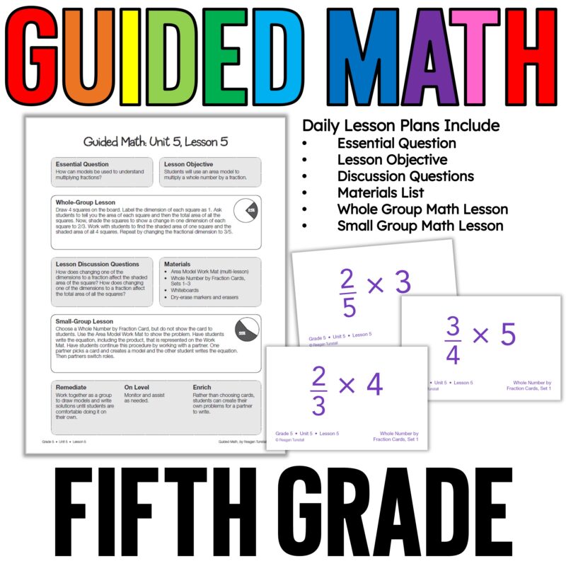 guided math fifth grade daily lesson plans