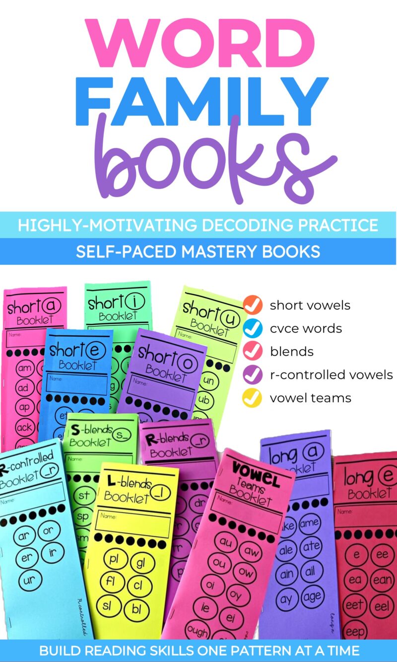 Word Family Books Highly Motivating Decoding Practice Self Paced Mastery Books