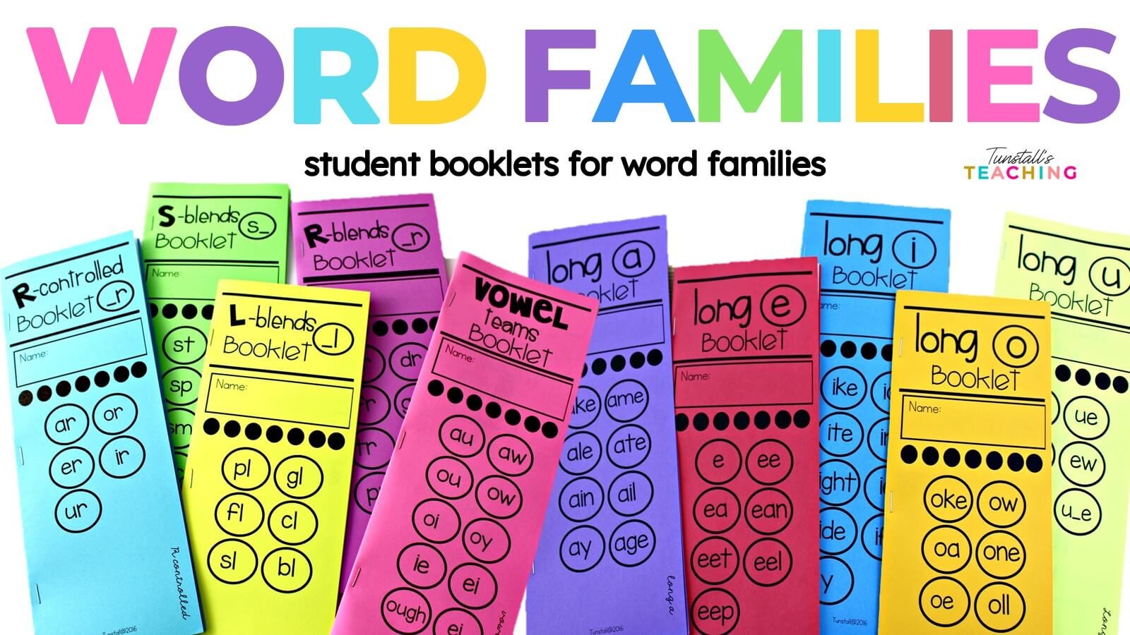 word families student books phonics teaching words