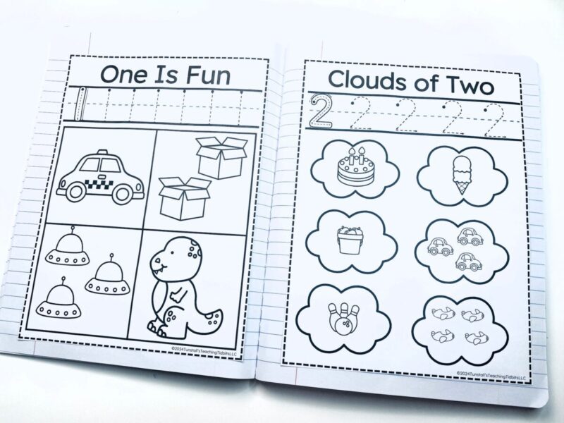 Kindergarten math journal learning log