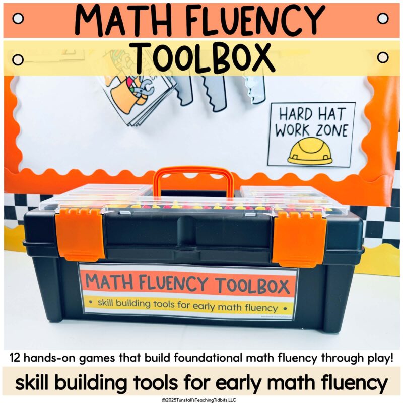 Math Fluency Toolbox Construction themed math activities