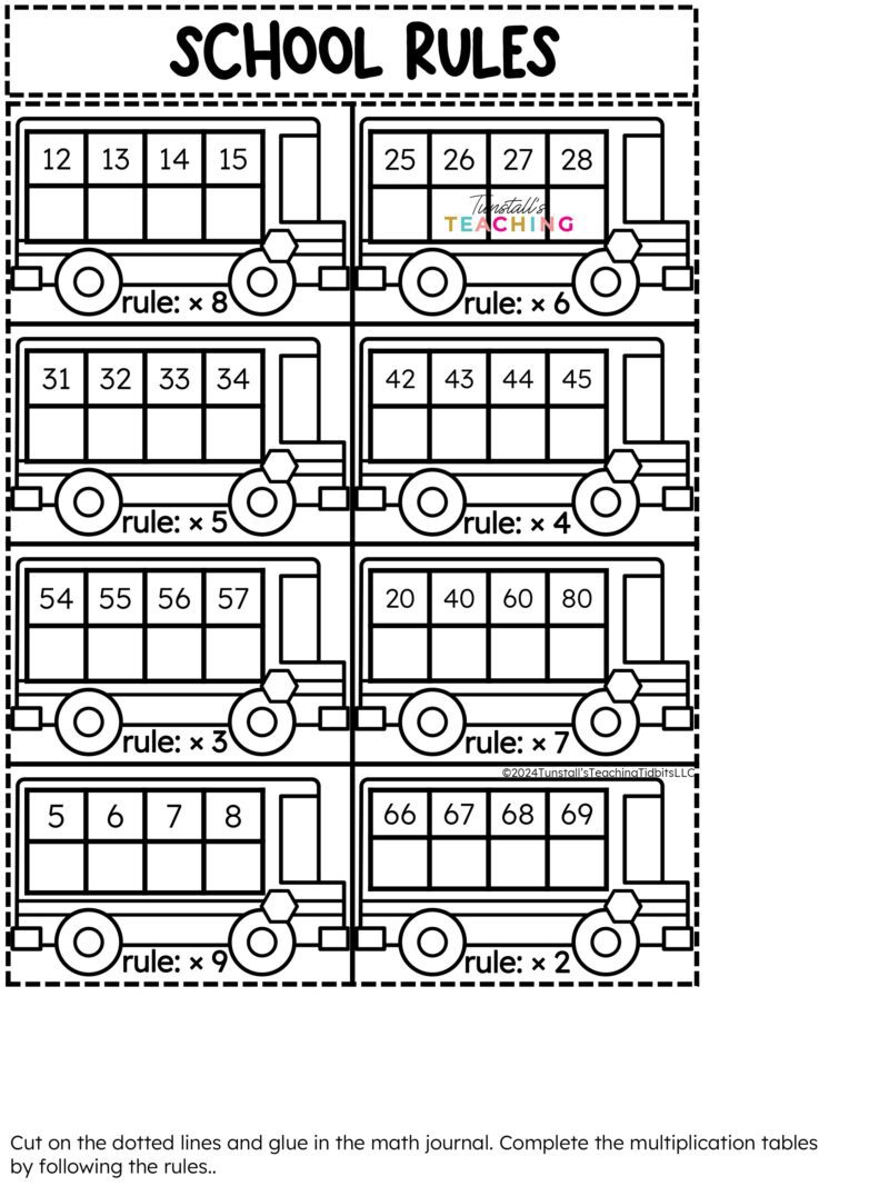 third grade math journals free samples