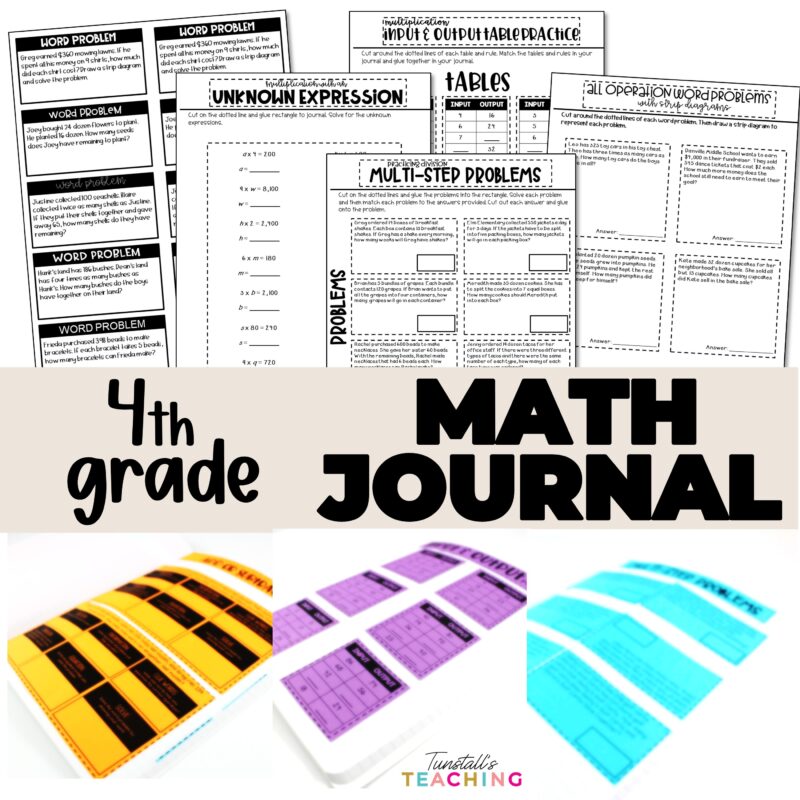 4th Grade Math Journals
