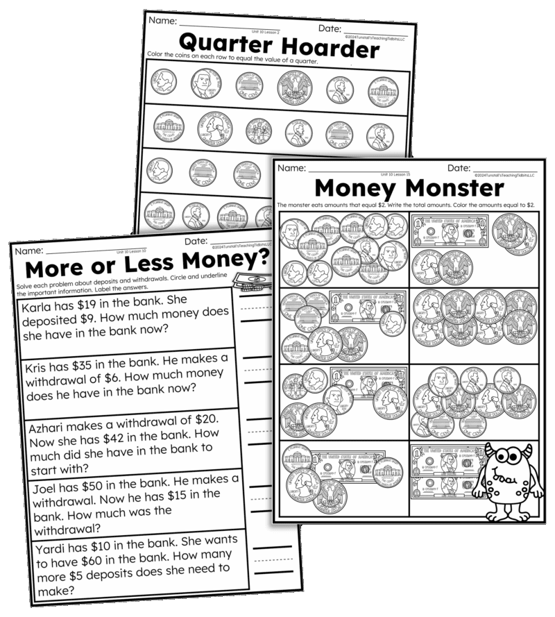 Application Station for Total Math Second Grade Tunstall's Teaching