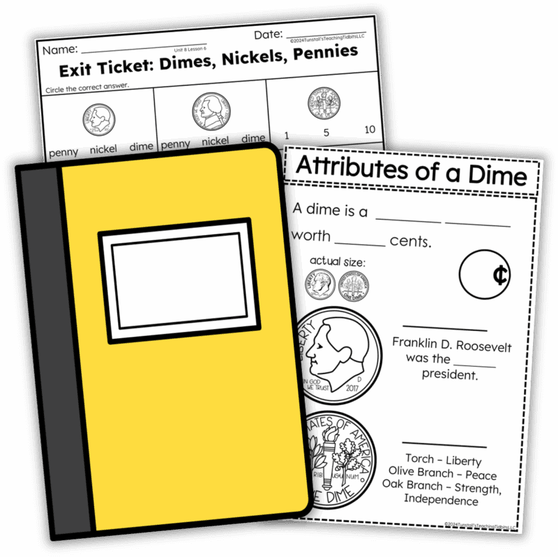Money, Coins, and Finance Math learning Log First Grade