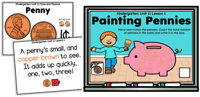 Penny Lessons for teaching money in kindergarten tunstall's teaching