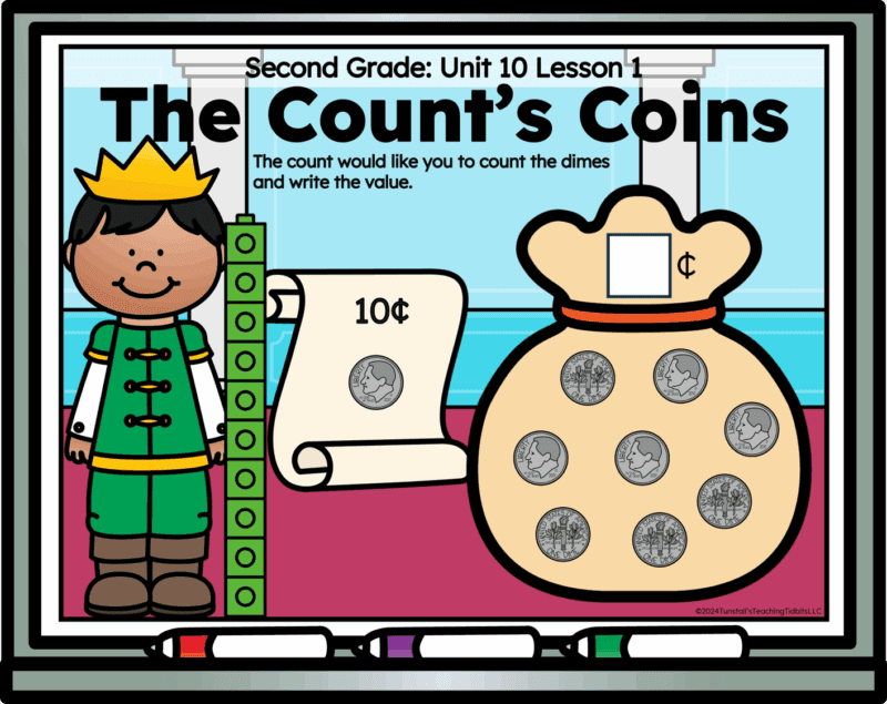 The Count's Coins Whole Group Math Teaching Slides for Coins and Finance