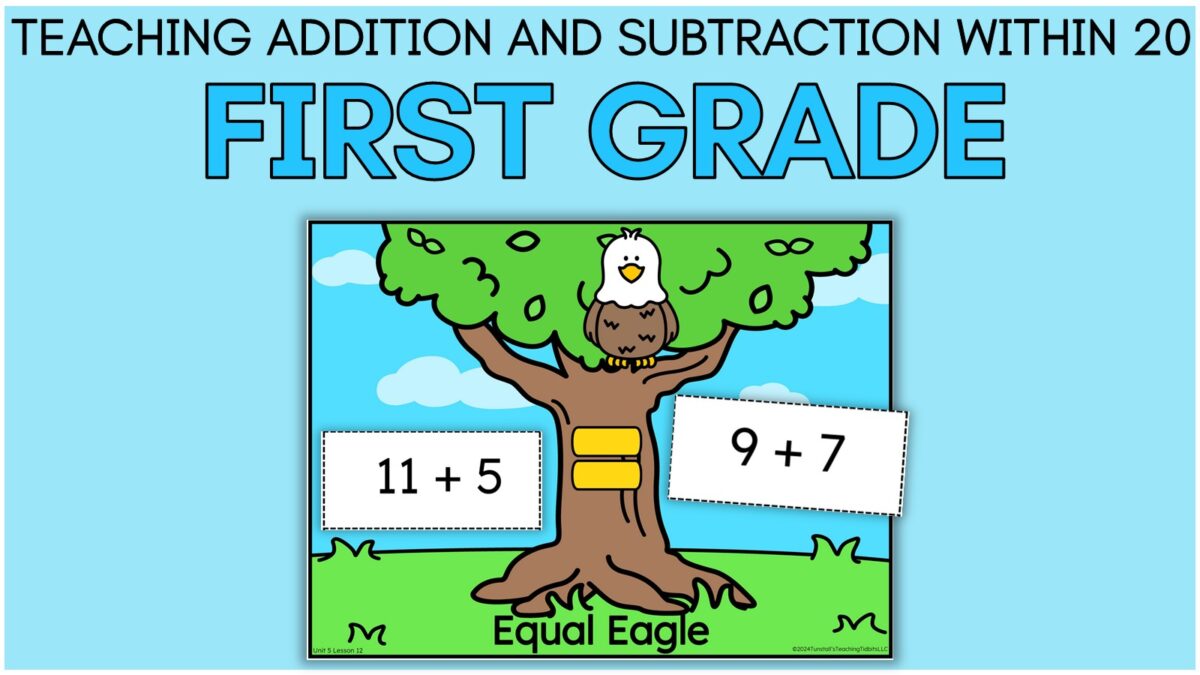 Teaching addition and subtraction within 20 in first grade using balanced equations and visual models