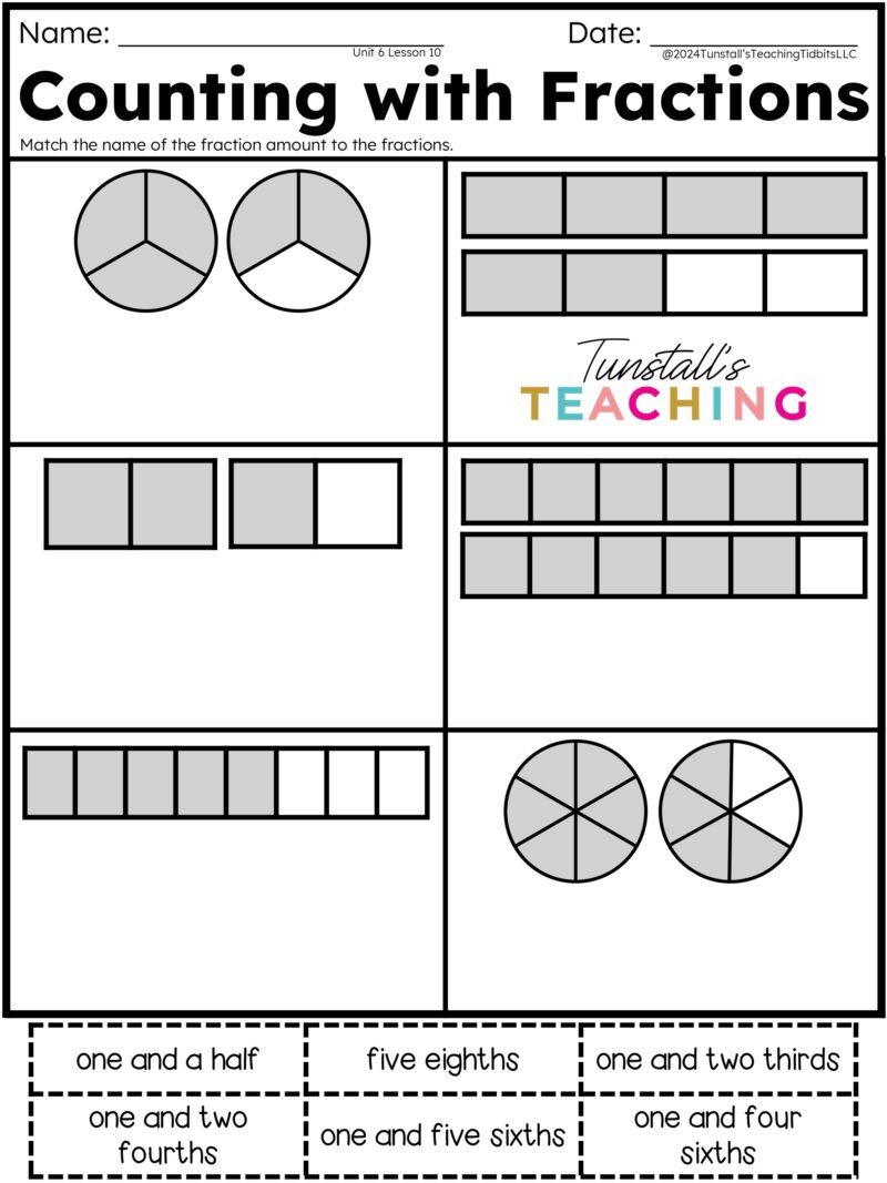 Counting with Fractions Second Grade Fractions Total Math