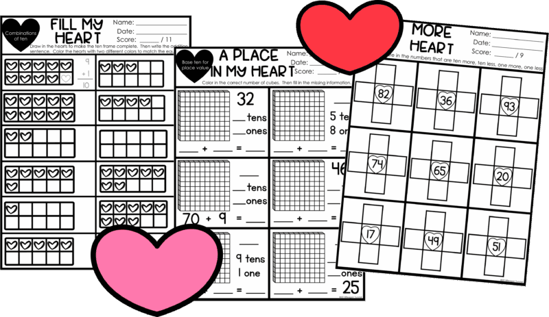 place value math worksheets