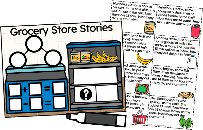 first grade addition and subtraction word problems with unknowns using part part whole and bar models