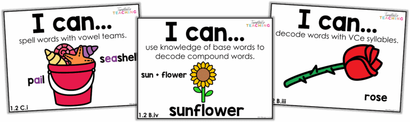 Free Sample I Can Statements First Grade