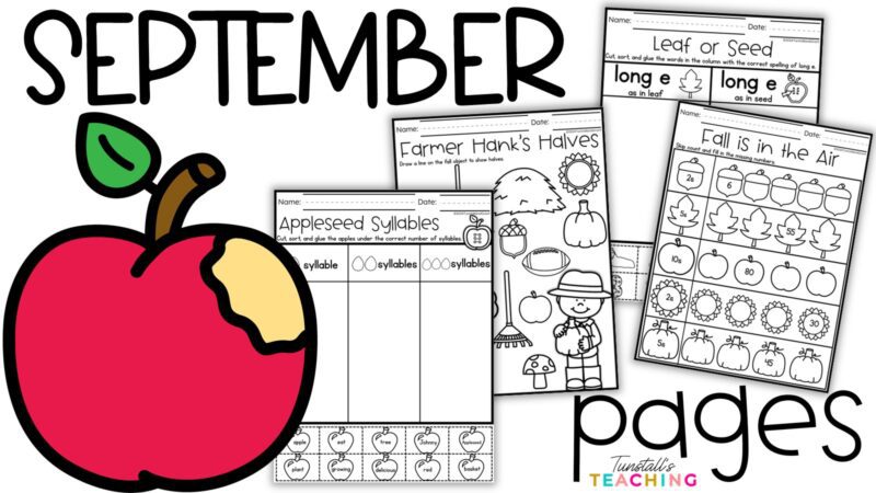 September K-2 Skill Pages