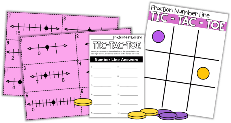 Fraction Number Line Tic-Tac-Toe