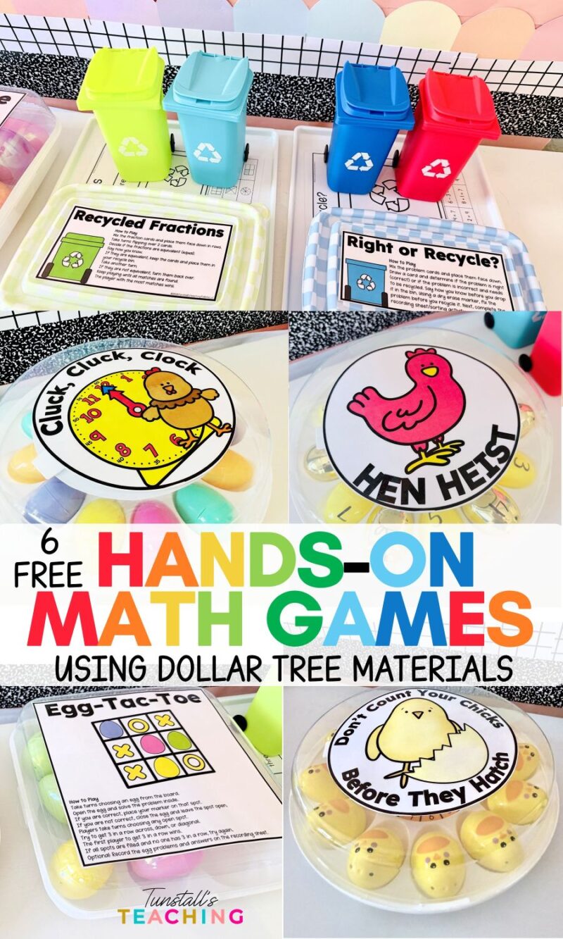 Hands on Math Games using Dollar Tree Materials in K-3