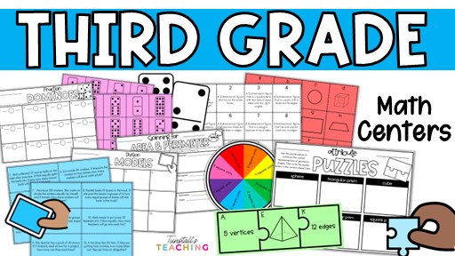 3rd grade math centers bundle with hands on math games and activities for the entire year