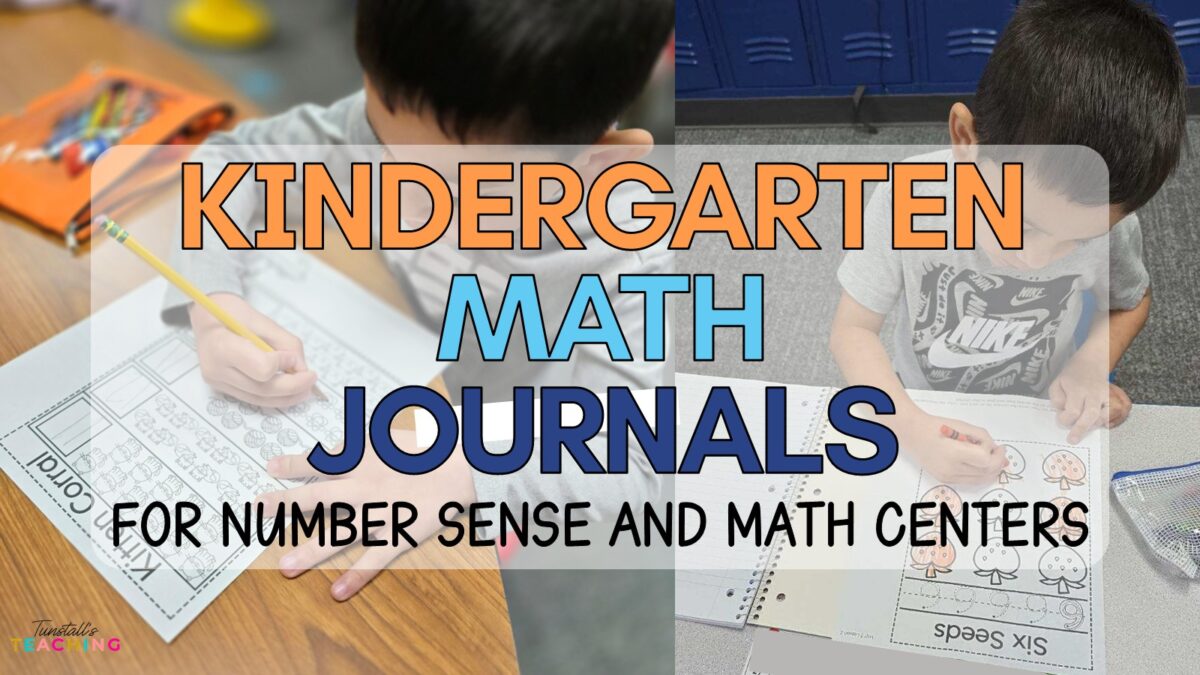 Kindergarten Math Journal Composition Notebook with Cut and Paste Number Sense Activity