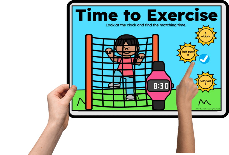 Time to Exercise Telling Time First Grade Free Game