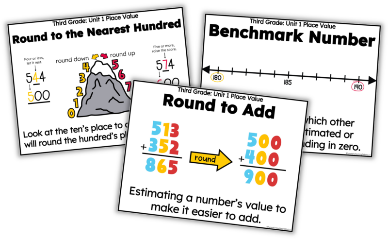 Third grade place value math strategies