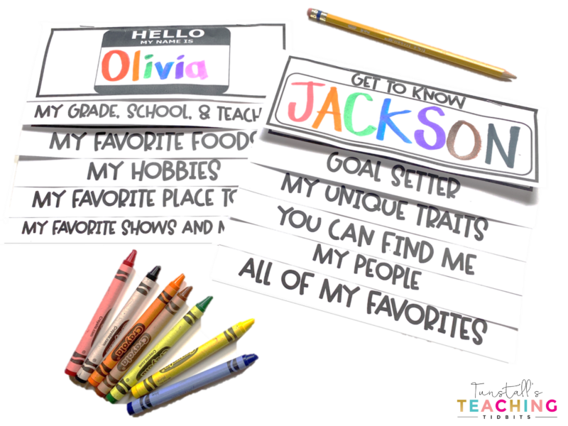 Get to Know me Back to School Student Activity